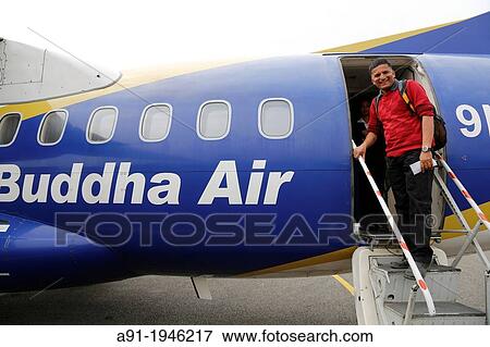 Stock Photo - Nepal, City of Pokhara, the airport. Fotosearch