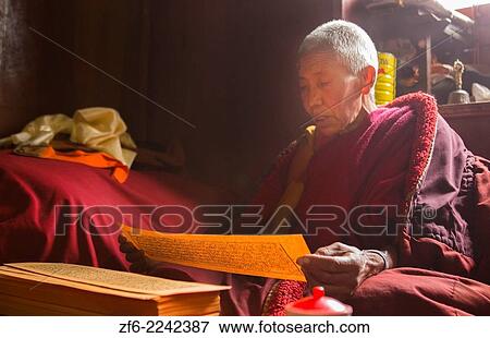 Nepal Himalayas Buddhist nun at the Kharigandentenphelling Monastery in the village of Thamo Solukhumbu Mt Everest reading prayers Tibetan scriptures in remote religion Buddhst nunery Buddhism 83 84 85 86 87 88 89 90. View Large Photo Image Stock Photo - Nepal Himalayas Buddhist nun at the Kharigandentenphelling Monastery in the village of Thamo Solukhumbu Mt Everest reading prayers Tibetan scriptures in remote religion Buddhst nunery Buddhism 83 84 85 86 87 88 89 90.. Fotosearch