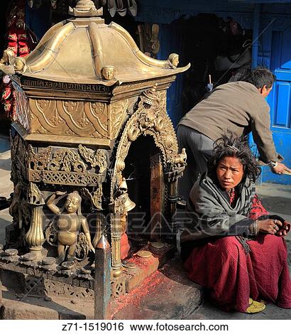 Nepal, Kathmandu, Durbar Square, small street shrine, people. View Large Photo Image Stock Photograph - Nepal, Kathmandu, Durbar Square, small street shrine, people.. Fotosearch