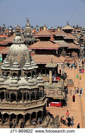 Nepal, Kathmandu Valley, Patan, Durbar Square View Large Photo Image Stock Image - Nepal, Kathmandu Valley, Patan, Durbar Square. Fotosearch