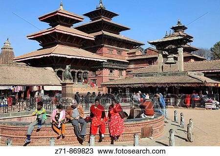 Nepal, Kathmandu Valley, Patan, Durbar Square View Large Photo Image Stock Image - Nepal, Kathmandu Valley, Patan, Durbar Square. Fotosearch