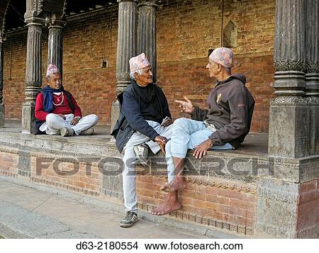 Nepal. Pashupatinath, Hindu temple complex famous for burning ghats, Kathmandu. Old people at retirement home. View Large Photo Image Picture - Nepal. Pashupatinath, Hindu temple complex famous for burning ghats, Kathmandu. Old people at retirement home.. Fotosearch