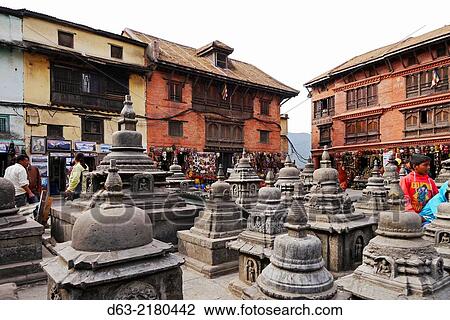 Nepal. Swayambu Tibetan Buddhist temple, Kathmandu. View Large Photo Image Stock Image - Nepal. Swayambu Tibetan Buddhist temple, Kathmandu.. Fotosearch