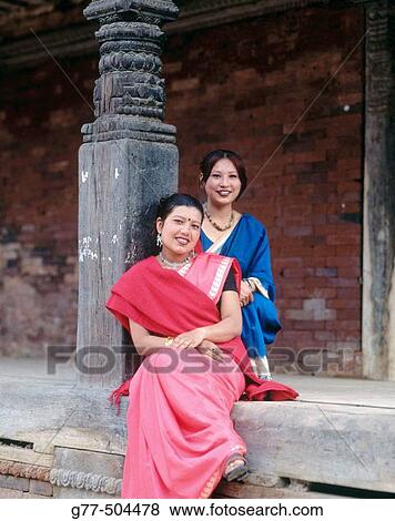 Stock Photo - Nepalese woman. Bhaktapur. Kathmandu valley. Nepal.. Fotosearch