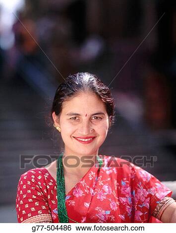 Stock Photograph - Nepalese woman. Kathmandu. Nepal.. Fotosearch