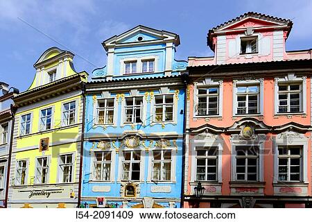 Neruda Street Prague Czech Republic Europe Nerudova CZ. View Large Photo Image Stock Photo - Neruda Street Prague Czech Republic Europe Nerudova CZ.. Fotosearch