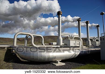 Stock Image - Nesjavellir Geothermal Power Plant, Iceland. Fotosearch