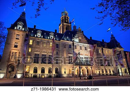 Stock Image - Netherlands, Rotterdam, Stadhuis, City Hall,.. Fotosearch