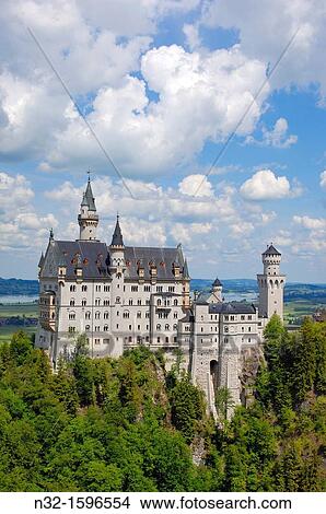 Neuschwanstein Castle, Schloss Neuschwanstein, Allgau, Fussen, Allgaeu, Fuessen, Romantic Road, Romantische Strasse, Bavaria, Germany, Europe. View Large Photo Image Picture - Neuschwanstein Castle, Schloss Neuschwanstein, Allgau, Fussen, Allgaeu, Fuessen, Romantic Road, Romantische Strasse, Bavaria, Germany, Europe.. Fotosearch