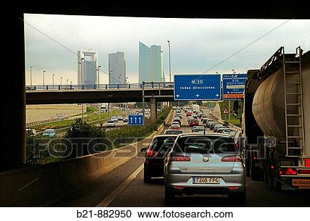 New high rise buildings seen from the NI. A30 highway, Madrid, Spain View Large Photo Image Stock Image - New high rise buildings seen from the NI. A30 highway, Madrid, Spain. Fotosearch