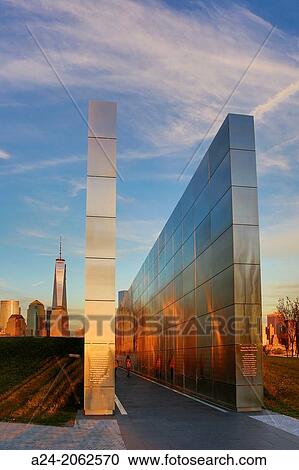 Stock Image - New Jersey, Hoboken, Empty Sky memorial, 9-11 victims.. Fotosearch