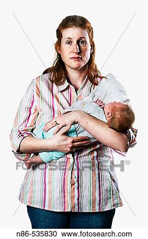 New mother with infant View Large Photo Image Stock Image - New mother with infant. Fotosearch