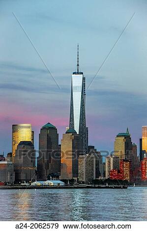 New York City, Manhattan, Downtown Skyline. View Large Photo Image Stock Photo - New York City, Manhattan, Downtown Skyline.. Fotosearch