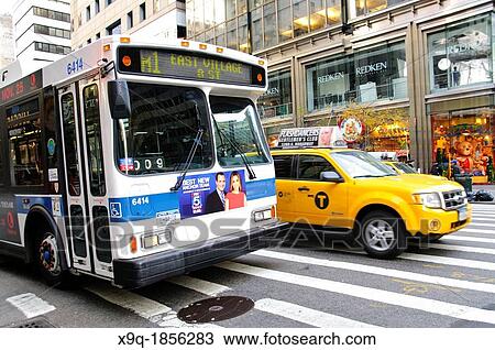 New York City Public Transportation M1 Bus, Manhattan, New York City, USA View Large Photo Image Stock Image - New York City Public Transportation M1 Bus, Manhattan, New York City, USA. Fotosearch