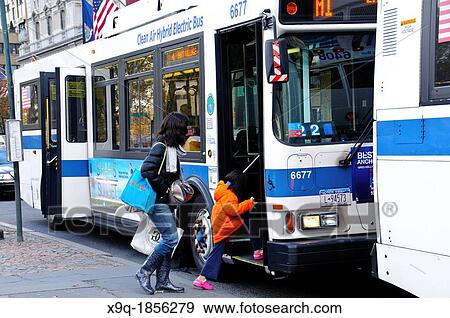 New York City Public Transportation M1 Bus, Manhattan, New York City, USA View Large Photo Image Stock Photo - New York City Public Transportation M1 Bus, Manhattan, New York City, USA. Fotosearch