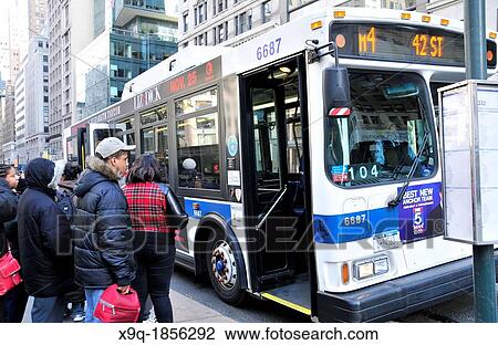 New York City Public Transportation M4 Bus, Manhattan, New York City, USA View Large Photo Image Stock Image - New York City Public Transportation M4 Bus, Manhattan, New York City, USA. Fotosearch
