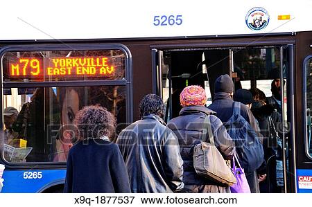 New York City Public Transportation M79 Crosstown MTA Bus on the Upper West Side, Manhattan, New York City, USA View Large Photo Image Stock Photo - New York City Public Transportation M79 Crosstown MTA Bus on the Upper West Side, Manhattan, New York City, USA. Fotosearch