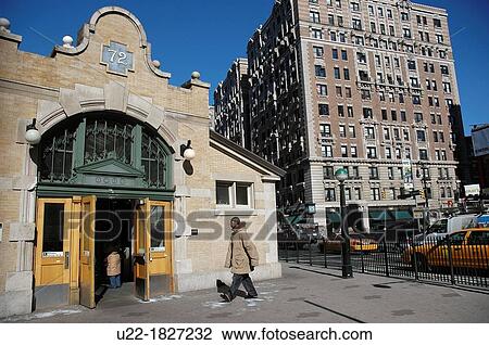New York City, subway entrance in the Upper West Side, Manhattan View Large Photo Image Stock Image - New York City, subway entrance in the Upper West Side, Manhattan. Fotosearch