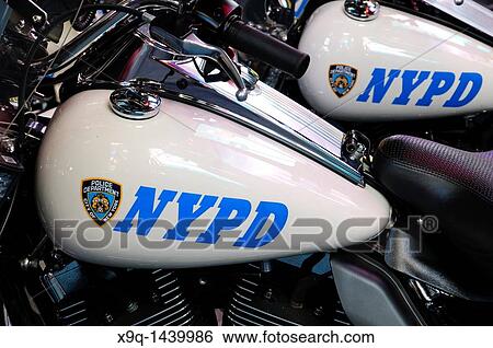 New York Police Department Harley-Davidson Electra Glide motorcycles parked in Times Square, 42nd Street, Theater District, and elegant and popular tourist attraction, 2011 View Large Photo Image Stock Photograph - New York Police Department Harley-Davidson Electra Glide motorcycles parked in Times Square, 42nd Street, Theater District, and elegant and popular tourist attraction, 2011. Fotosearch