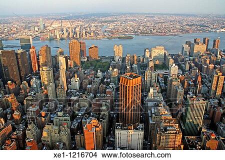 New York seen from Empire state building, New York. View Large Photo Image Picture - New York seen from Empire state building, New York.. Fotosearch