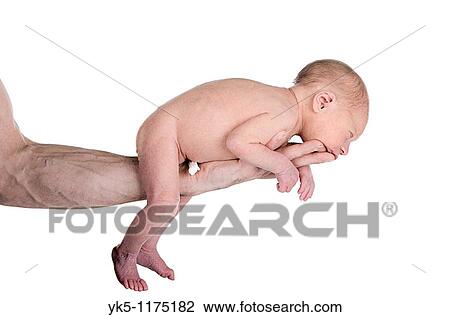 Newborn Baby on Father's Arm View Large Photo Image Stock Image - Newborn Baby on Father's Arm. Fotosearch