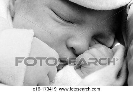 Newborn sleeping View Large Photo Image Stock Photo - Newborn sleeping. Fotosearch