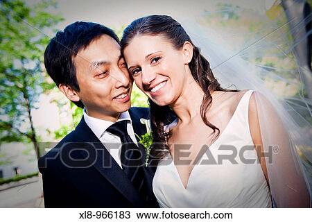 Newlyweds, Bride and Groom View Large Photo Image Stock Image - Newlyweds, Bride and Groom. Fotosearch