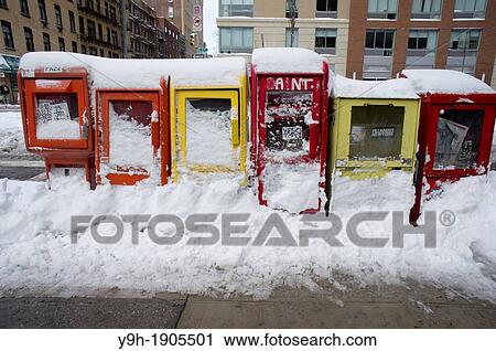 Newspaper boxes covered with snow in the Chelsea neighborhood of New York A massive Nor? easter hit the northeast but New York received comparatively little snow compared to other parts of the region which got up to 40 inches View Large Photo Image Stock Image - Newspaper boxes covered with snow in the Chelsea neighborhood of New York A massive Nor? easter hit the northeast but New York received comparatively little snow compared to other parts of the region which got up to 40 inches. Fotosearch