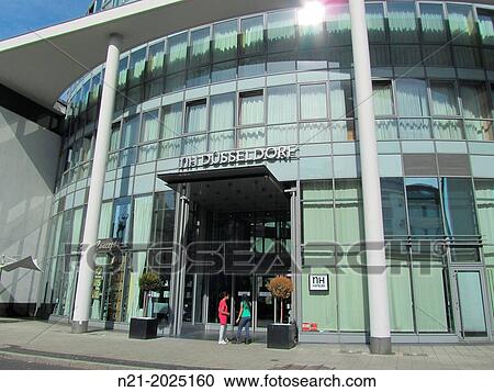 Stock Image - NH Dusseldorf City Hotel entrance. Dusseldorf. North Rhine-Westfalia, Germany, Europe.. Fotosearch