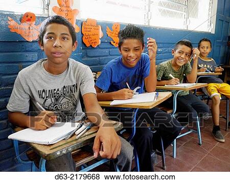 Nicaragua. FEDICAMP projects. In the primary school at Riita. View Large Photo Image Stock Photo - Nicaragua. FEDICAMP projects. In the primary school at Riita.. Fotosearch