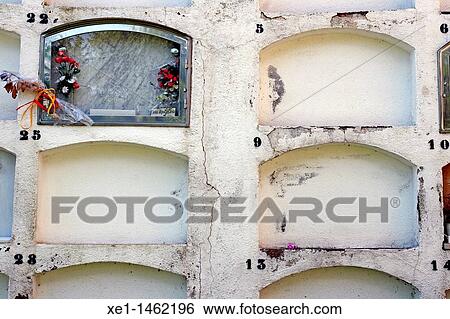 niche, cemetery, Vilanova de Sau, Osona, Catalonia, Spain View Large Photo Image Stock Photograph - niche, cemetery, Vilanova de Sau, Osona, Catalonia, Spain. Fotosearch