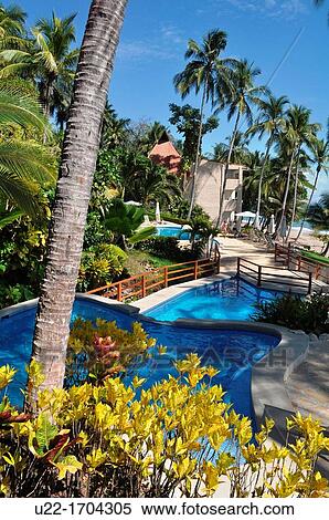Stock Photography - Nicoya Peninsula Costa Rica: Tango Mar Resort, at Playa Quizales. Fotosearch