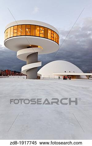 Stock Photography - Niemeyer Cultural Center in Aviles, Spain. Fotosearch