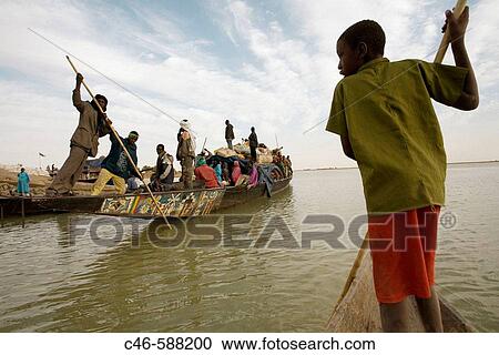 Niger river near Timbuktu, Mali. Africa View Large Photo Image Stock Image - Niger river near Timbuktu, Mali. Africa. Fotosearch
