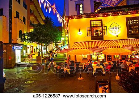 Night Christmas Puerto de la Cruz Tenerife Canary Islands Spain. View Large Photo Image Stock Photo - Night Christmas Puerto de la Cruz Tenerife Canary Islands Spain.. Fotosearch