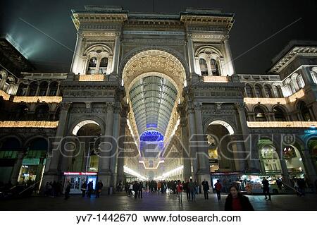 Night image of the access in? Vittorio Emanuele? Gallery Milan, Lombardy, Italy, Europe View Large Photo Image Stock Image - Night image of the access in? Vittorio Emanuele? Gallery Milan, Lombardy, Italy, Europe. Fotosearch