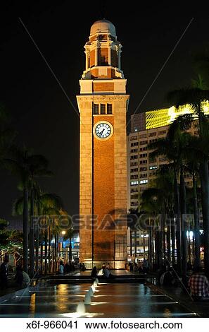 Night shot of the Clock Tower, Kowloon, Hong Kong, China View Large Photo Image Stock Image - Night shot of the Clock Tower, Kowloon, Hong Kong, China. Fotosearch