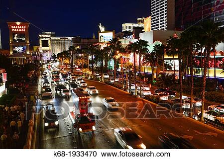 Night traffic on The Strip, Las Vegas Boulevard South, in Las Vegas, Nevada, USA View Large Photo Image Stock Image - Night traffic on The Strip, Las Vegas Boulevard South, in Las Vegas, Nevada, USA. Fotosearch