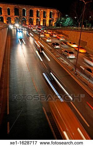 night, Valens Aqueduct, 368, Istanbul, Turkey View Large Photo Image Stock Photo - night, Valens Aqueduct, 368, Istanbul, Turkey. Fotosearch