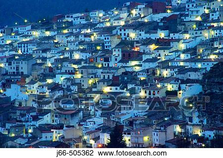 Night view of AlcalB del Jcar. Albacete province, Castilla-La Mancha, Spain View Large Photo Image Stock Image - Night view of AlcalB del Jcar. Albacete province, Castilla-La Mancha, Spain. Fotosearch