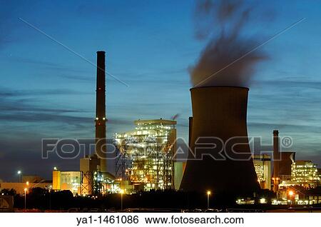 Night view of coal electrical power station Emile Huchet, Carling / Saint Avold, Moselle, France View Large Photo Image Stock Photograph - Night view of coal electrical power station Emile Huchet, Carling / Saint Avold, Moselle, France. Fotosearch