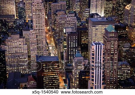 Night view of NYC from the Empire State Building View Large Photo Image Stock Image - Night view of NYC from the Empire State Building. Fotosearch
