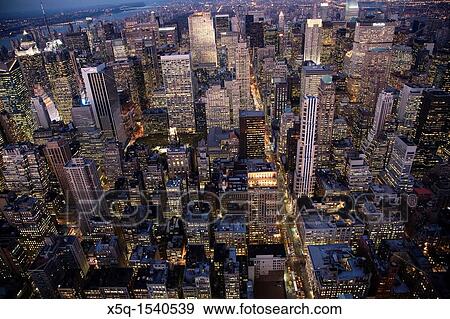 Night view of NYC from the Empire State Building View Large Photo Image Stock Photo - Night view of NYC from the Empire State Building. Fotosearch