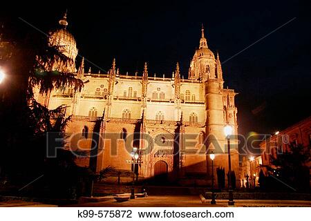Night view of old and new cathedrals, Salamanca. Castilla-Le? n, Spain View Large Photo Image Stock Image - Night view of old and new cathedrals, Salamanca. Castilla-Le? n, Spain. Fotosearch