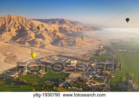 Nile Valley, Egypt - balloon flights over the archaeological sites, Medinet Habu, Temple of Ramses III, Upper Egypt View Large Photo Image Stock Image - Nile Valley, Egypt - balloon flights over the archaeological sites, Medinet Habu, Temple of Ramses III, Upper Egypt. Fotosearch