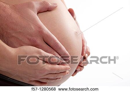 Nine months pregnant mother to be View Large Photo Image Stock Photo - Nine months pregnant mother to be. Fotosearch