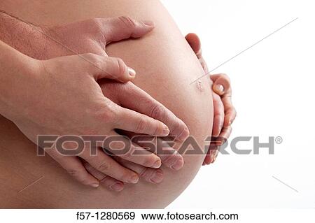 Nine months pregnant mother to be View Large Photo Image Stock Photo - Nine months pregnant mother to be. Fotosearch