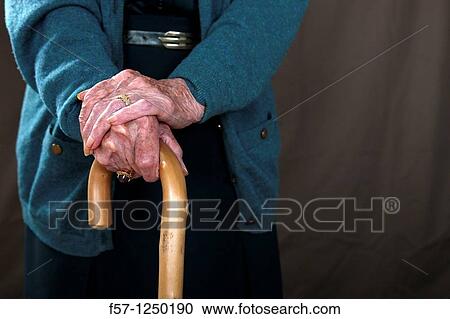Stock Image - Ninety-seven year old Great Grandmother. Fotosearch