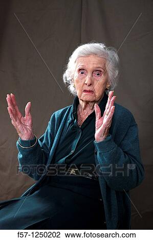 Stock Image - Ninety-seven year old Great Grandmother. Fotosearch