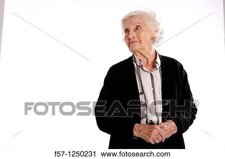 Stock Image - Ninety-seven year old Great Grandmother. Fotosearch
